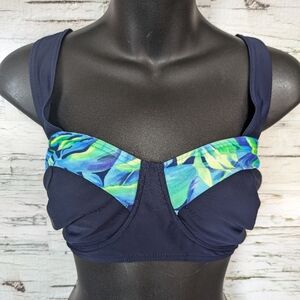 Christina Navy Blue Bikini Top Bra Style Size 16W